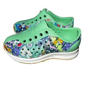 Disney X Native Robbie Sugar print green Mickey Mouse green slip on shoes sz C5
